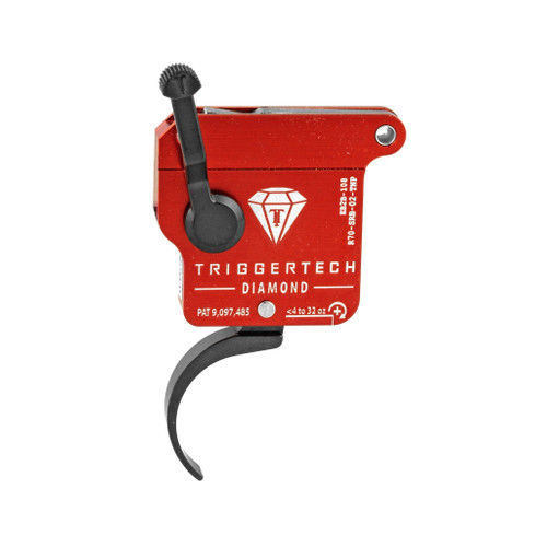 TriggerTech Diamond Pro Single-Stage Curved Trigger for Remington 700, Black/Red