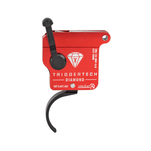 TriggerTech Diamond Single-Stage Pro Curved Trigger for Remington 700, Black/Red