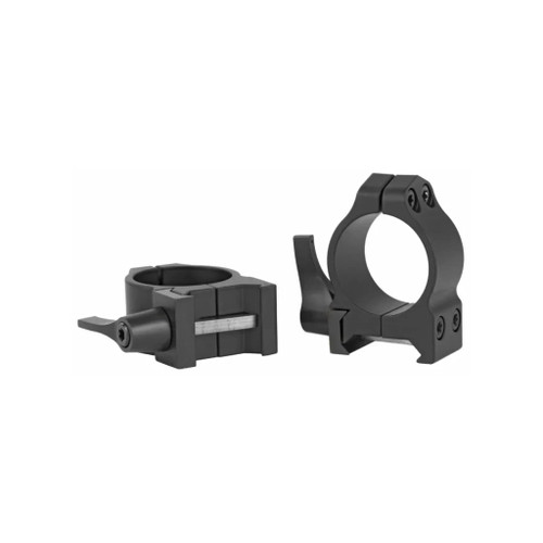 Warne Maxima 1 Inch Low Quick Detach Scope Rings, Matte Black