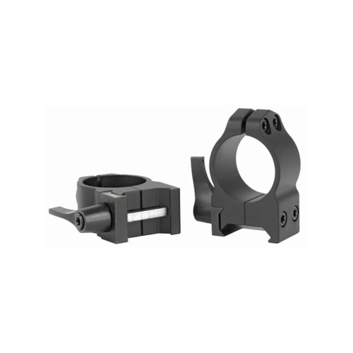 Warne Maxima 1 Inch Medium Quick Detach Scope Rings, Matte Black