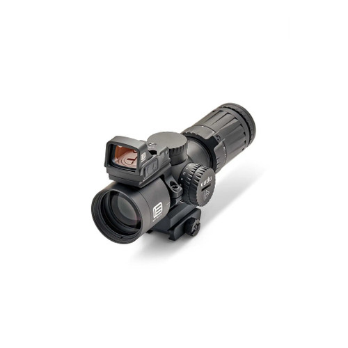 EOTech Vudu 4-12x36 Rifle Scope FFP MD5 MRAD with EFLX 3 MOA Red Dot, SKU VDU4-12PKG2
