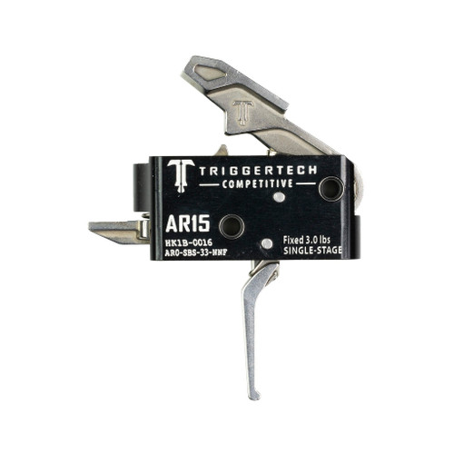 TriggerTech Competitive Single-Stage Flat Trigger 3 lb for AR-15, Stainless