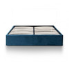 Gas lift bed base in Warwick Plush Denim