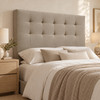Sicily upholstered bedhead, angled view
