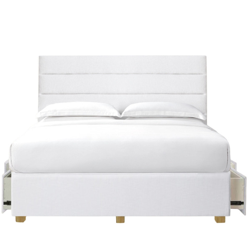 Lecce Drawer Storage Bed — upholstered bed design and base