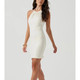 Del Mar Mini Dress - Off White/ cream