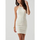 Del Mar Mini Dress - Off White/ cream