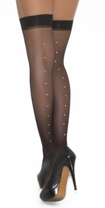 Rhinestone Backseam Thigh Highs Rhinestone Backseam Thigh Highs