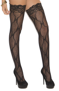 Bow Print Lace Top Thigh Highs Bow Print Lace Top Thigh Highs