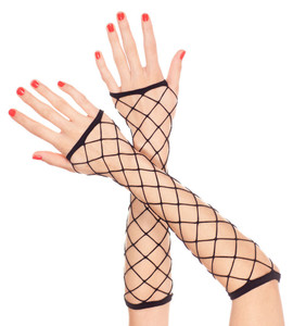 Fingerless Diamond Net Gloves