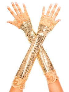 Sequins and Lace Arm Warmers