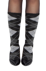 Argyle Knee Highs