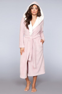 Plush Fleece Hooded Long Robe Plush Fleece Hooded Long Robe