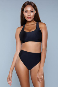 Crop Top High Waist Cheeky Bikini Crop Top High Waist Cheeky Bikini