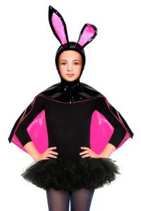 Kid's Black Rabbit Cape