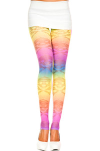 Skull and Crossbones Rainbow Leggings