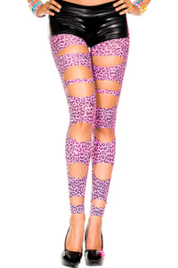 Cutout Leopard Print Leggings