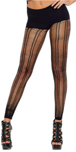 Vertical Striped Crochet Leggings