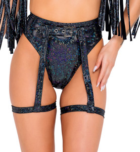 Shimmer High Waisted Shorts and Garter Belt Shimmer High Waisted Shorts and Garter Belt
