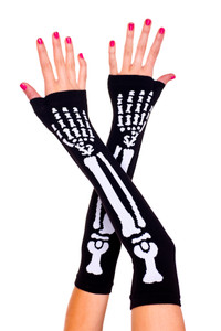 Fingerless Acrylic Skeleton Arm Warmers