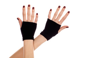 Basic Plain Short Fingerless Gloves