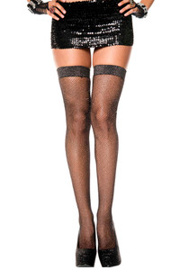 Shimmery Spandex Fishnet Thigh High Stockings Shimmery Spandex Fishnet Thigh High Stockings