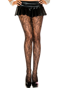 Flower Lace Fishnet Spandex Pantyhose Flower Lace Fishnet Spandex Pantyhose