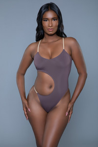 Cutout High Cut Brazilian Back Swimsuit Cutout High Cut Brazilian Back Swimsuit