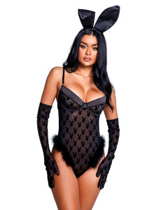 Playboy Bunny Logo Printed Thong Back Teddy Playboy Bunny Logo Printed Thong Back Teddy
