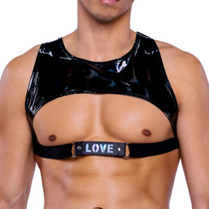 Men's Vinyl Light-Up Love Cropped Top Men's Vinyl Light-Up Love Cropped Top