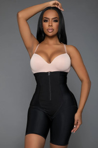 High Waisted Front Zipper Body Shaper Shorts
