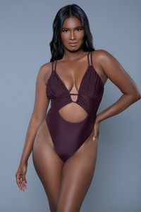 Strappy Plunging Cutout Cheeky Swimsuit Strappy Plunging Cutout Cheeky Swimsuit