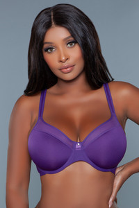 Purple Full Coverage Underwire Side Support Bra