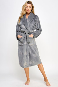 Heart Plush Knee Length Robe