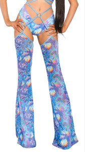 Graphic Print Strappy Mesh Straps