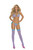 Striped Bra, Thong and Stocking Set