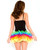Rainbow Bottom Black Tutu Mini Dress
