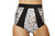 Two Tone Metallic High Waisted Shorts Two Tone Metallic High Waisted Shorts