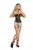 Open Bust Vinyl Corset and G-String Set