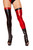 Red and Black Mismatch Jester Thigh Highs