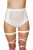 High Waisted Mesh Front Iridescent Shorts