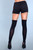Lace Up Illusion Garter Clip Thigh Highs