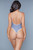 Two-Tone Plunging Thong One Piece Swimsuit