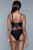High Waist Corset Lace Back Cutout Swimsuit