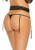 High Waisted Lace Thong with Garter Straps
