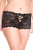Open Back Lacing Front Sheer Lace Boyshort