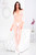 Long Sleeve Net Plunge Crotchless Bodystocking