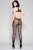 Circle Net Footless Open Back Bodystocking