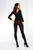 Opaque Long Sleeve Scoop Neck Bodystocking
