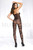 Striped Bandage Print Crotchless Bodystocking